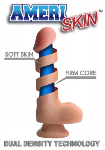 9 Inches Ultra Real Dual Layer Suction Cup Dildo Brown — image 4 of 8