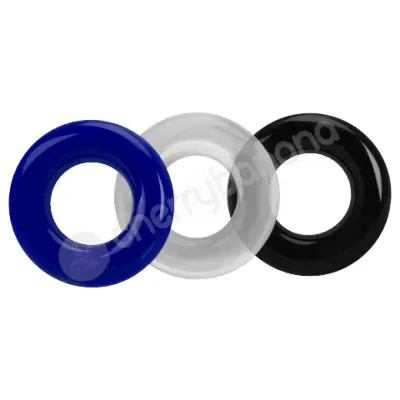 Cherry Banana Coloured Smooth Cock Ball Rings 3 Pack