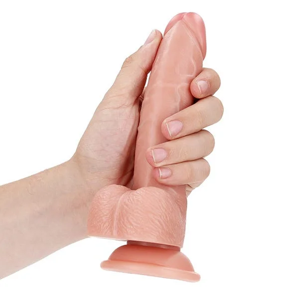 Realrock 7-inch Curved Realistic Dildo with Balls