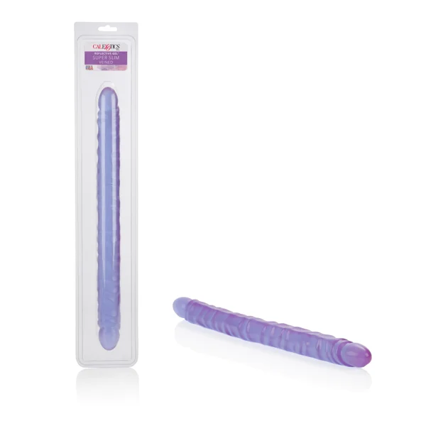 Slim Jim Duo 17 Inches Veined Super Slim Dong - Purple — image 8 of 10