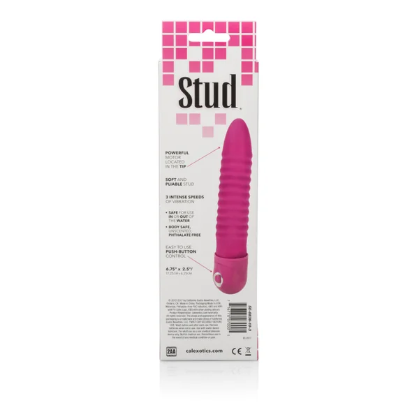 Waterproof Power Stud Ribbed Vibe - Pink — image 16 of 19