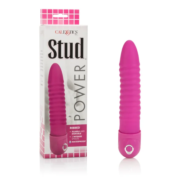 Waterproof Power Stud Ribbed Vibe - Pink — image 15 of 19