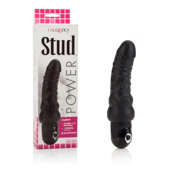 Waterproof Power Stud Curvy Dong - Black — image 8 of 12