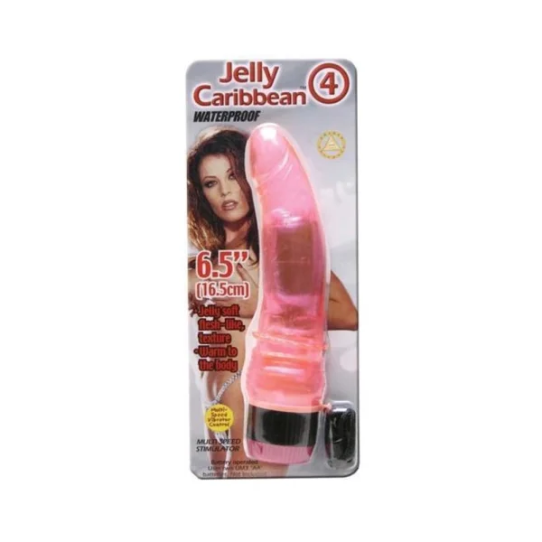 Waterproof Jelly Caribbean #4 Vibrator - Pink