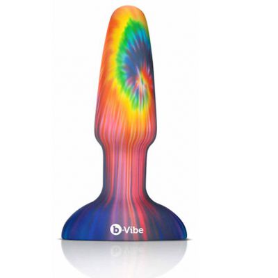 Peace And Love Tie dye Rimming Plug Rainbow 6 Inch