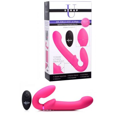 Strap U G Pulse Inflatable Vibrating Strapless Strap On With Remote