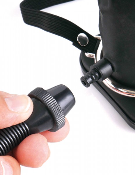 8" Inflatable Vibrating Hollow Strap-On