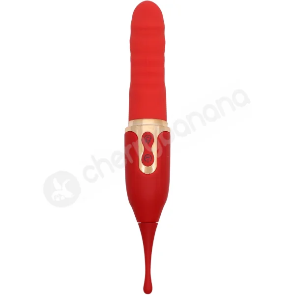 Cherry Banana Double Lover 7 Speed Spiro Tip Vibrator
