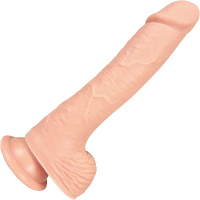 The Seaman 7 5 Inch Silicone Realistic Dildo With Balls Suction Cup Base By Fukena Vanilla
