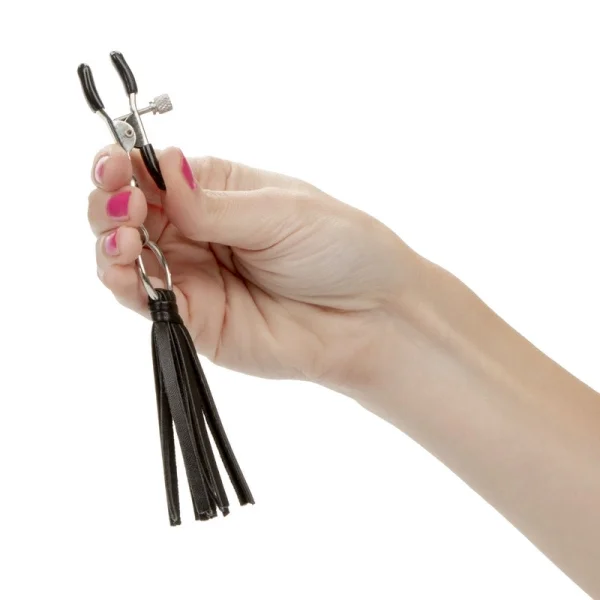 Nipple Play Playful Tassels Nipple Clamps By CalExotics - Black