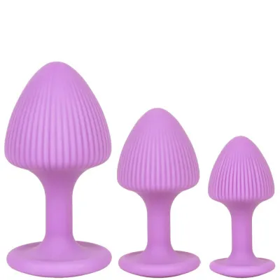 Bondara Purple Mushroom 3 Piece Butt Plug Set