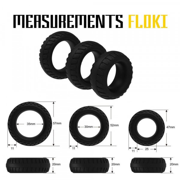 Velv'Or Rooster Floki Silicone Cock Rings (3 Sizes) — image 6 of 12