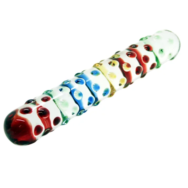 Smooth Nubby Glass G-Spot Dildo