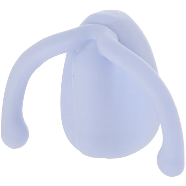Eva Silicone Rechargeable Wearable Hands Free Vibrator by Dame - Ice Blue