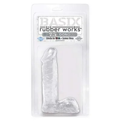 Basix Rubber Works 7 5 Inch Dong Clear