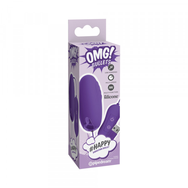Omg! Bullets Happy Vibrating Bullet, Purple