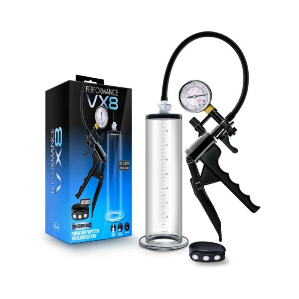 Performance - Vx8 Premium Penis Pump System With Silicone Cock Strap -  Clear — image 18 of 18