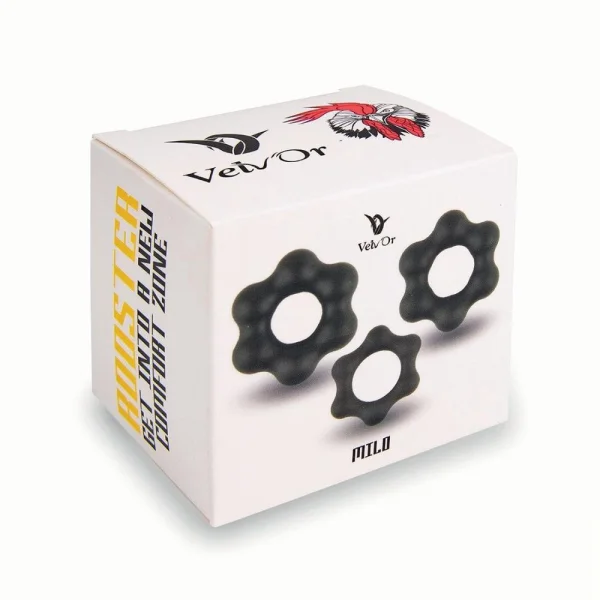 Velv'Or Rooster Milo Set of 3 Soft Silicone Cock Rings — image 7 of 11