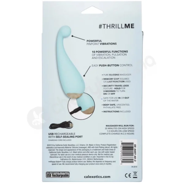Slay #ThrillMe Pinpoint Clitoral Stimulation Blue Vibrator