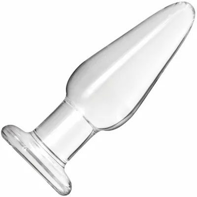 Crystal Glass Medium Tapered Butt Plug by NS Novelties Clear