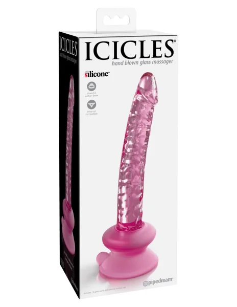 Icicles No. 86 Glass Realistic Dildo with Removable Suction Cup 6 Inch