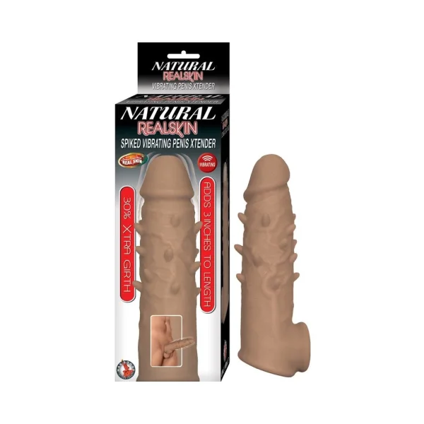 Natural Realskin Spiked Vibrating Penis Xtender — image 4 of 4