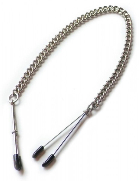 Tweezer Tip Nipple Clamps with Chain