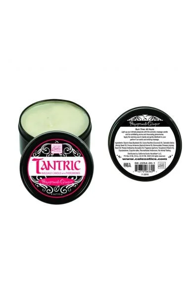 Tantric soy candle w/pheromones - pomegranate ginger