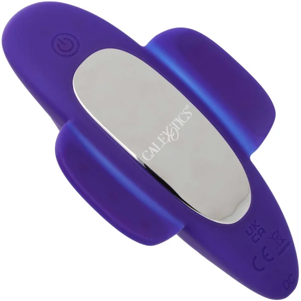 Lock-N-Play Remote Suction Rechargeable Silicone Panty Teaser With Remote By CalExotics - Purple