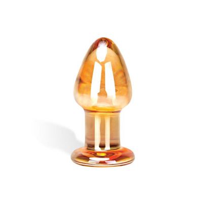 Glas Over Easy Glass Butt Plug Clear Os