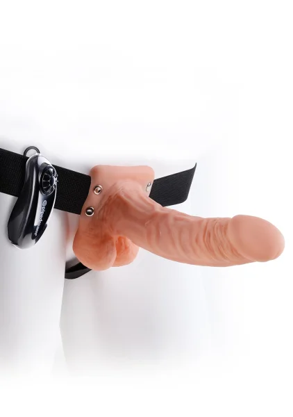 Fetish Fantasy Series 7'' Vibrating Hollow Strap-on With Balls