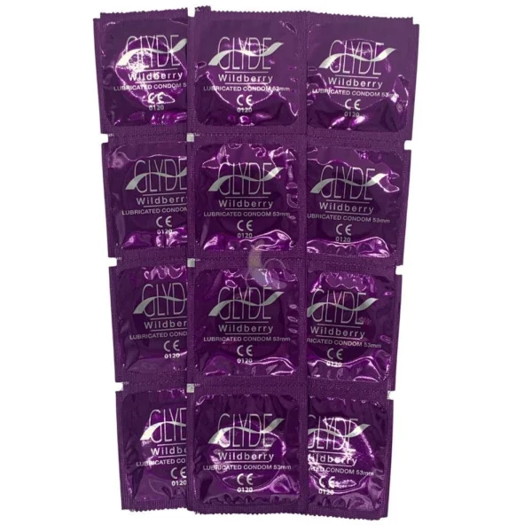 Glyde Ultra Organic Wildberry Flavored Vegan Condoms | 12-Pack