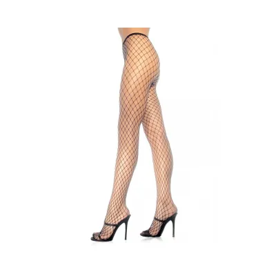 Spandex Diamond Panty Hose O S Black