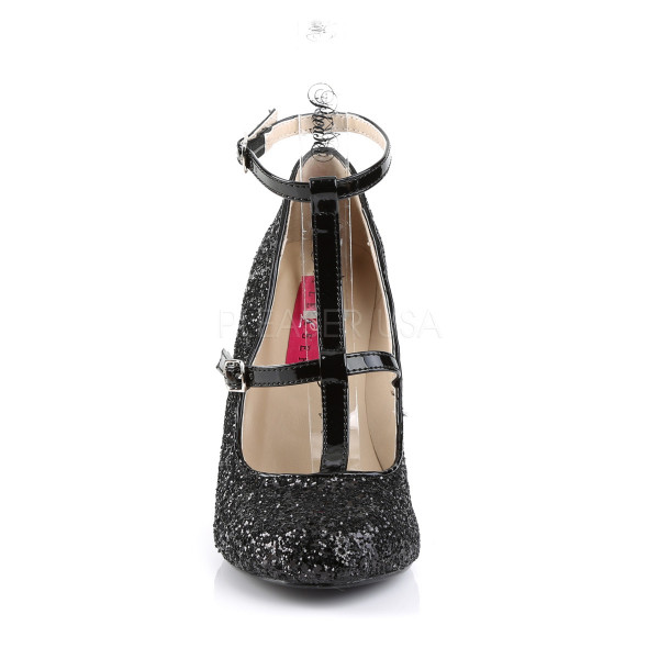 4 inches Heel, 1 1/2 inches PF Round Toe Pump W/ Glitters — image 18 of 20