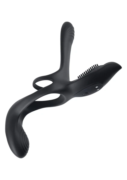 Playboy Pleasure The 3 Way Rechargeable Silicone Multi-Stimulating Cock Ring With Remote