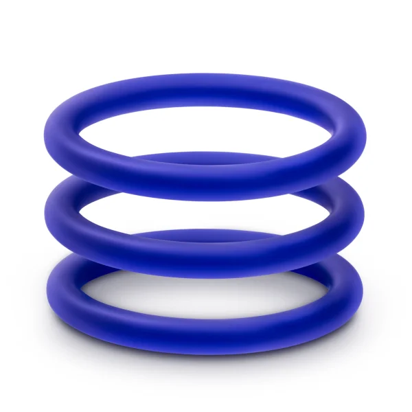 Performance - Vs3 Pure Premium Silicone  Cockrings - Large - Indigo
