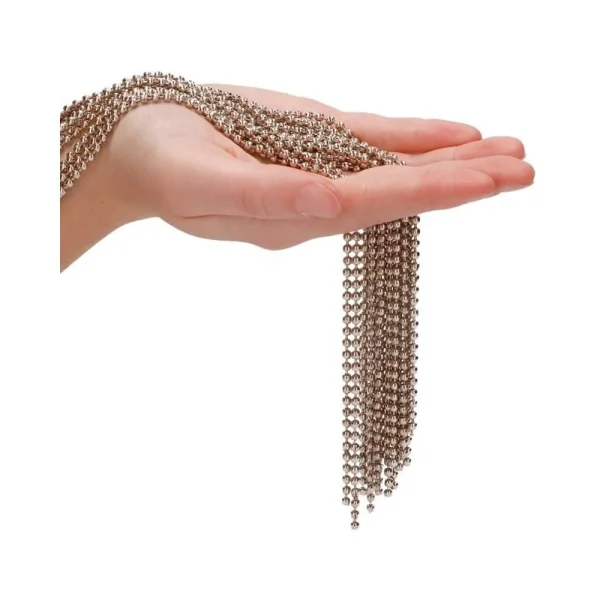 Ouch! Pain - Kid Leather With Silver Ball Chain Flogger