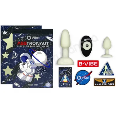 B vibe Asstronaut Glow in the dark Butt Play Set With Gift Pack