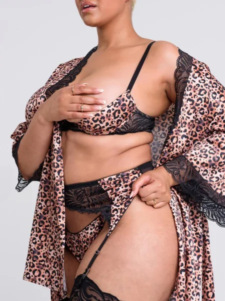 Lovehoney Plus Size Wild Paradise Leopard Print Bra Set