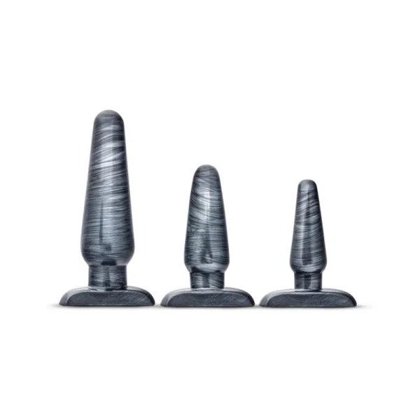 Jet Anal Trainer Kit Carbon Metallic Black 3 Butt Plugs — image 7 of 9