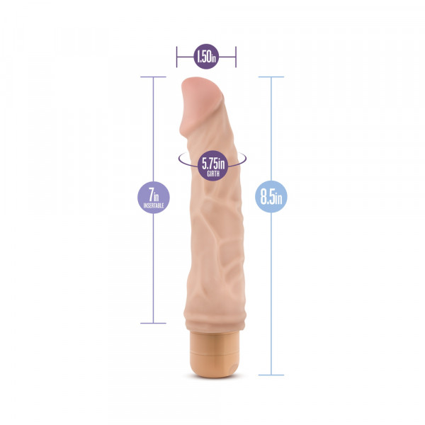 Dr Skin Cock Vibe #6 9 inches Dong Beige