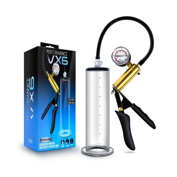 Performance - Vx6 Vacuum Penis Pump With Brass Pistol & Pressure Gauge -  Clear — image 21 of 25