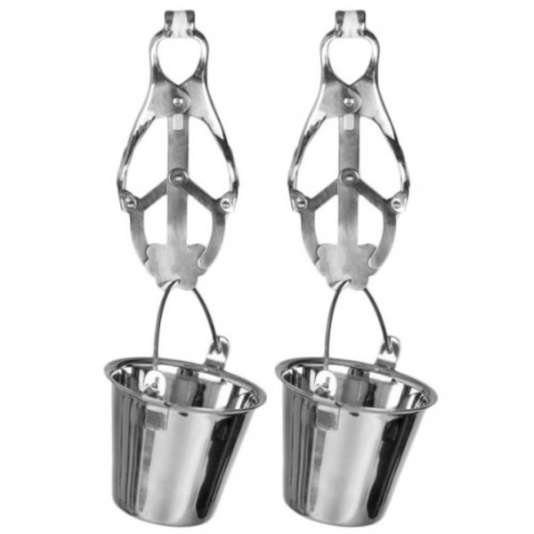 Torment Stainless Steel Bucket Clover Nipple Clamps
