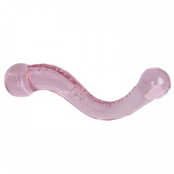 Glacier Glass Pink Curved Tentacle Dildo – 9 Inch — image 4 of 6