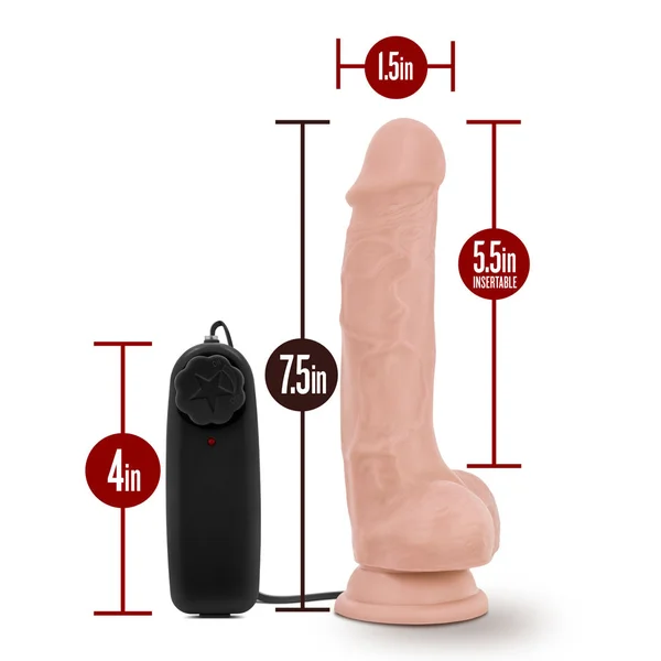 Dr. Skin - Dr. Tim - 7.5 Inch Vibrating Cock With  Suction Cup - Vanilla — image 12 of 12
