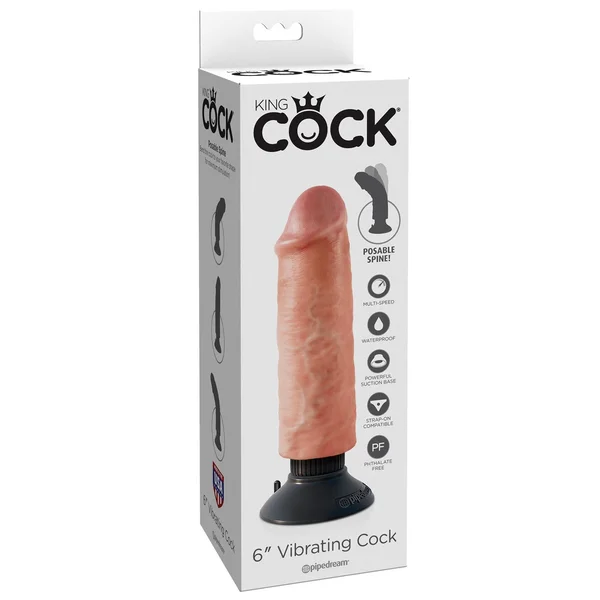 King Cock 6-Inch Vibrating Cock - Light — image 9 of 12