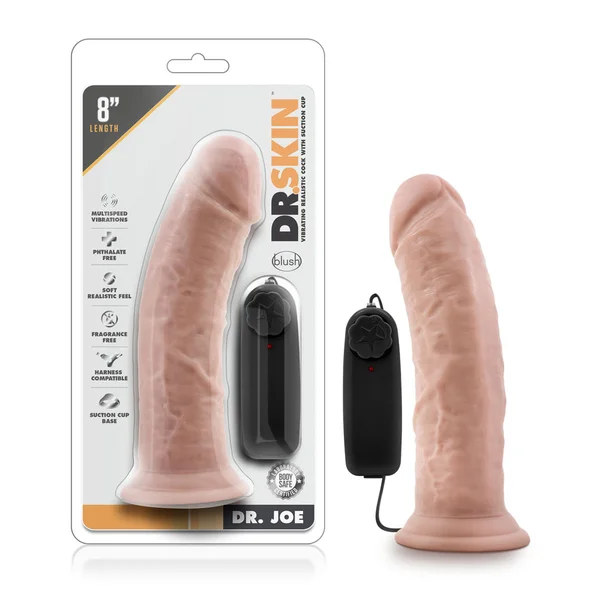 Dr. Skin - Dr. Joe - 8 Inch Vibrating Cock With  Suction Cup - Vanilla — image 7 of 9