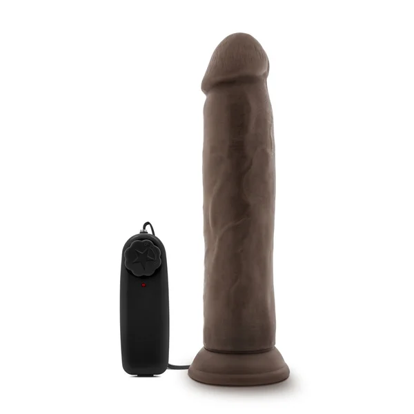 Dr. Skin - Dr. Throb - 9.5 Inch Vibrating  Realistic Cock With Suction Cup - Chocolate — image 6 of 9