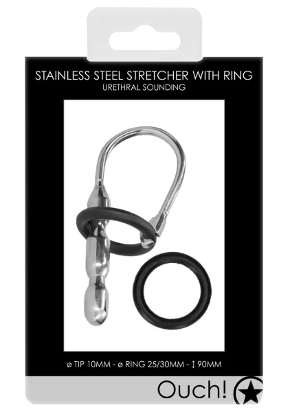 Ouch Urethral Sounding Stainless Steel Stretcher With Ring — image 4 of 4