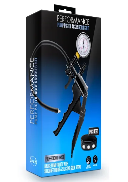 Performance - Gauge Pump Pistol With Silicone Tubing & Silicone Cock Strap - Black